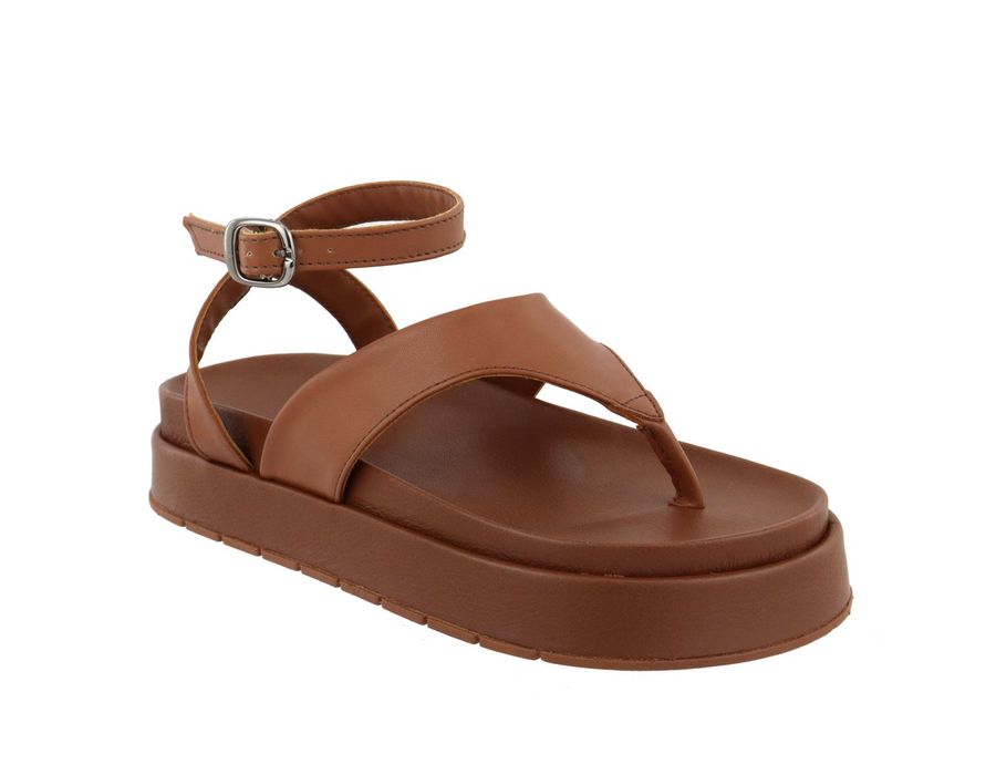 Sandália Flatform Bianca Caramelo | KUENTO SHOES